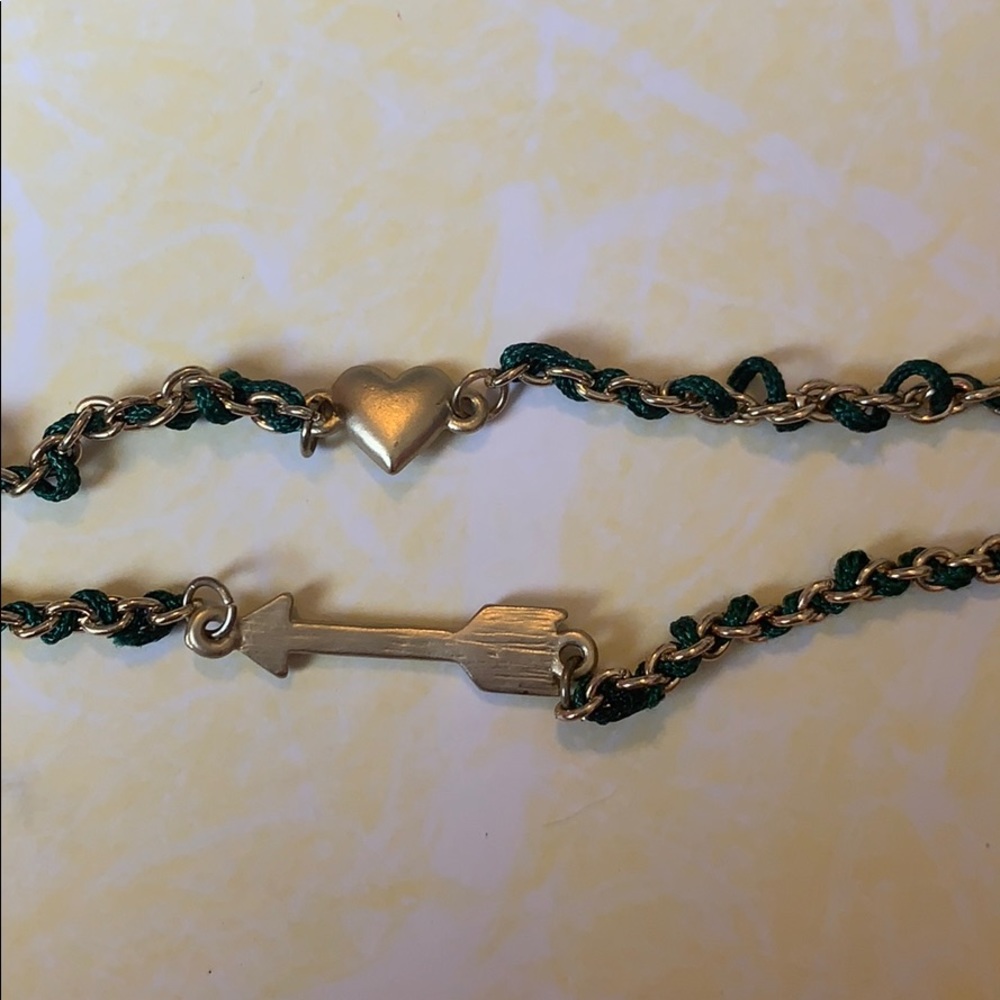 layered green bracelet